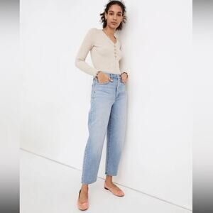 Madewell Women's barrel Leg Jeans - Light Blue
